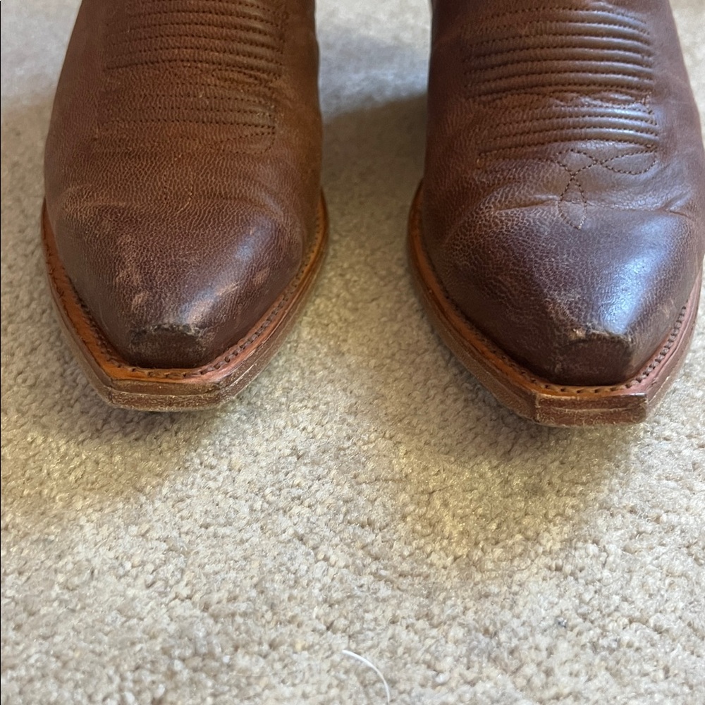 Tecovas Women’s The Daisy Boot Ankle Boots Leather Scotch Goat Brown Sz 6.5 - Picture 3 of 7